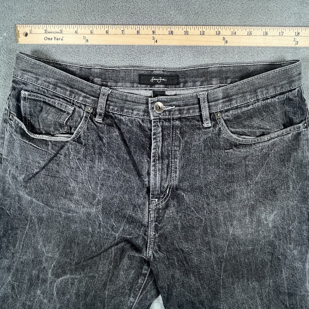 Sean John Embroidered Wide Leg Jean Men Relaxed Streetwear Baggy Denim 38X33 Y2K - Picture 5 of 8